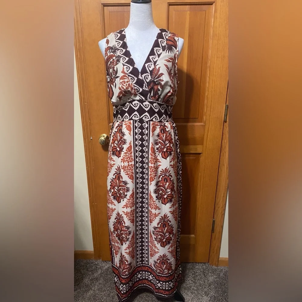 NWT Bohemian Floral Maxi Dress - Picture 2 of 5